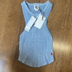 BDG Light Blue Ribbed Knit Tank